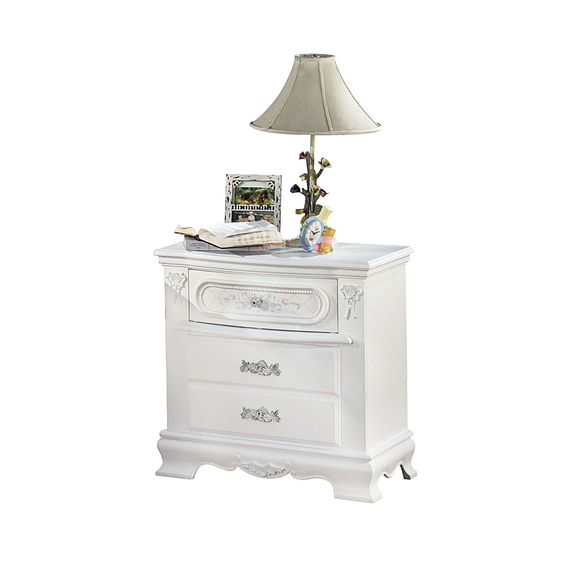 Flora White Nightstand image