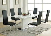 G102310 Contemporary Black and Chrome Dining Chair image