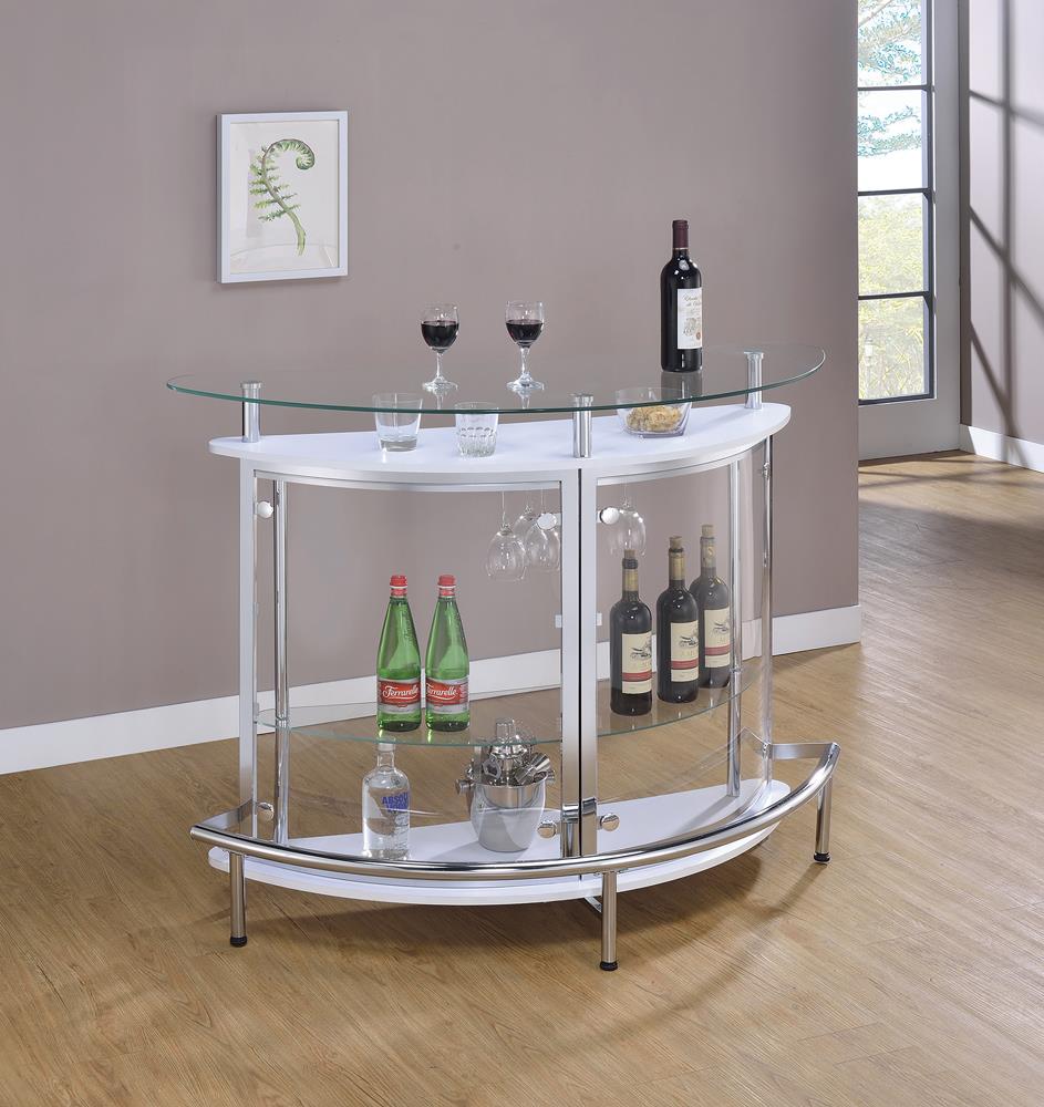 Glass and Chrome Bar Unit image