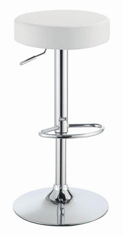 Modern White Adjustable Bar Stool image