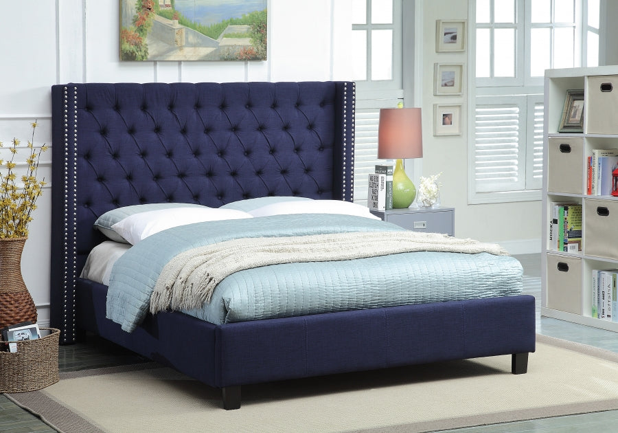 Ashton Linen Bed Blue
