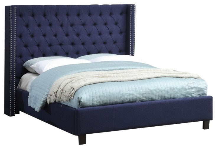 Ashton Linen Bed Blue