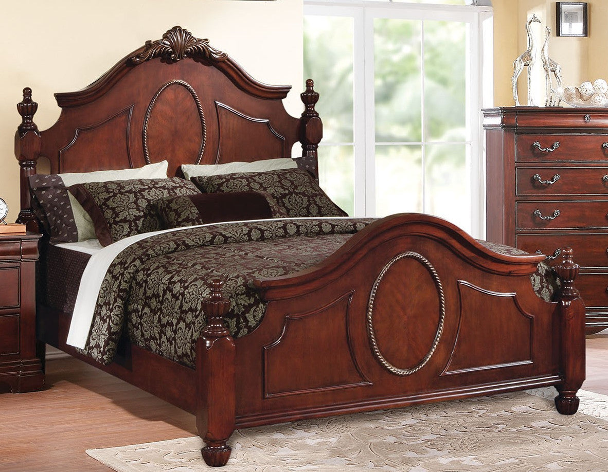 Acme Estrella Queen Poster Bed in Dark Cherry 21730Q image