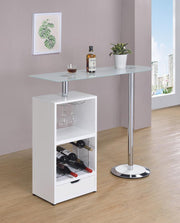 G120452 Contemporary White Bar Table image