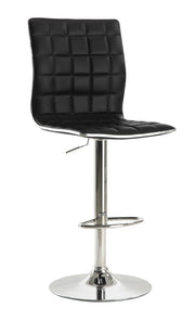 Waffle Adjustable Black and Chrome Bar Stool image