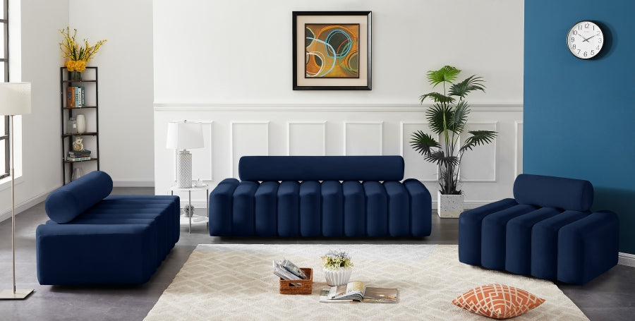 Melody Collection Blue Living Room Set