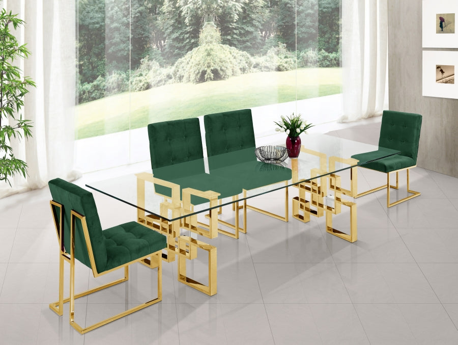 Green dining table discount set