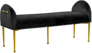 Owen Black Velvet Bench image