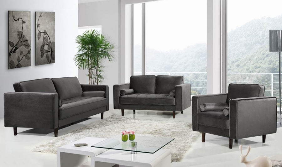 Emily Collection Grey Living Room Set