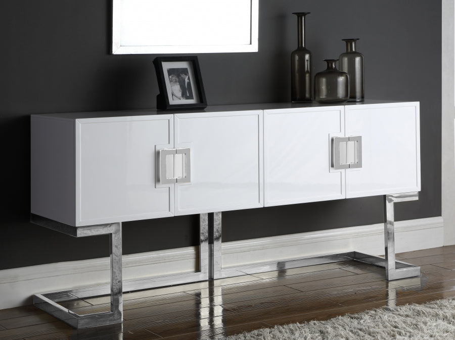 Beth Buffet | Console Table White Silver