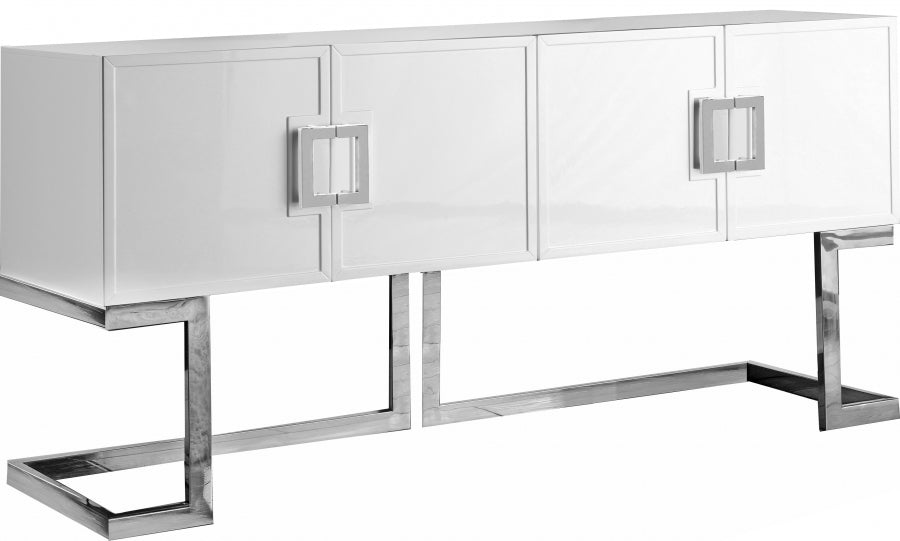 Beth Buffet | Console Table White Silver