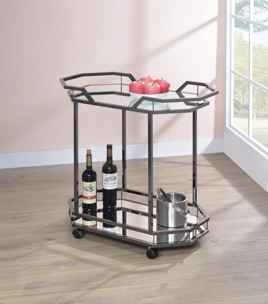 Traditional Black Nickel Serving Cart image