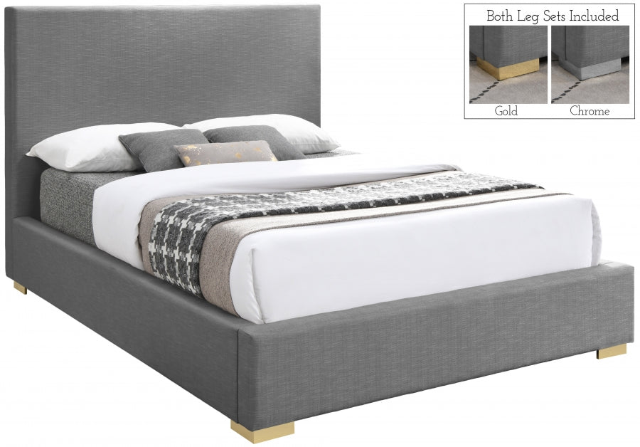 Crosby Linen Bed Grey