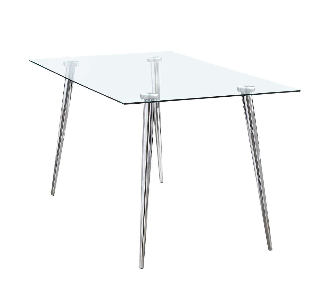 Mesa de comedor rectangular con tapa de vidrio Gilman