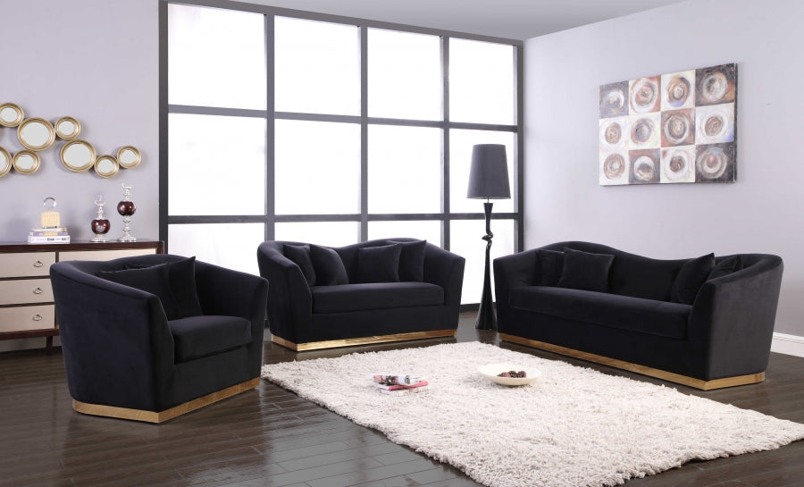 Arabella Collection Black Living Room Set