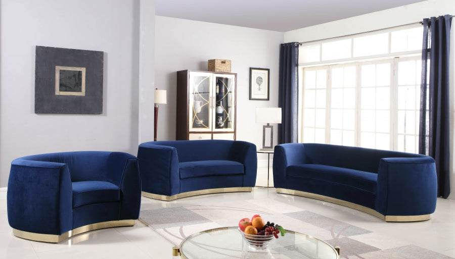 Julian Collection Blue Living Room Set