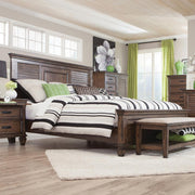 Franco Burnished Oak Queen Bed image