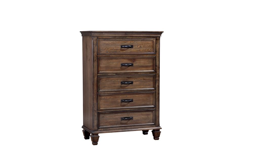 Franco Burnished Oak Five-Drawer Chest image