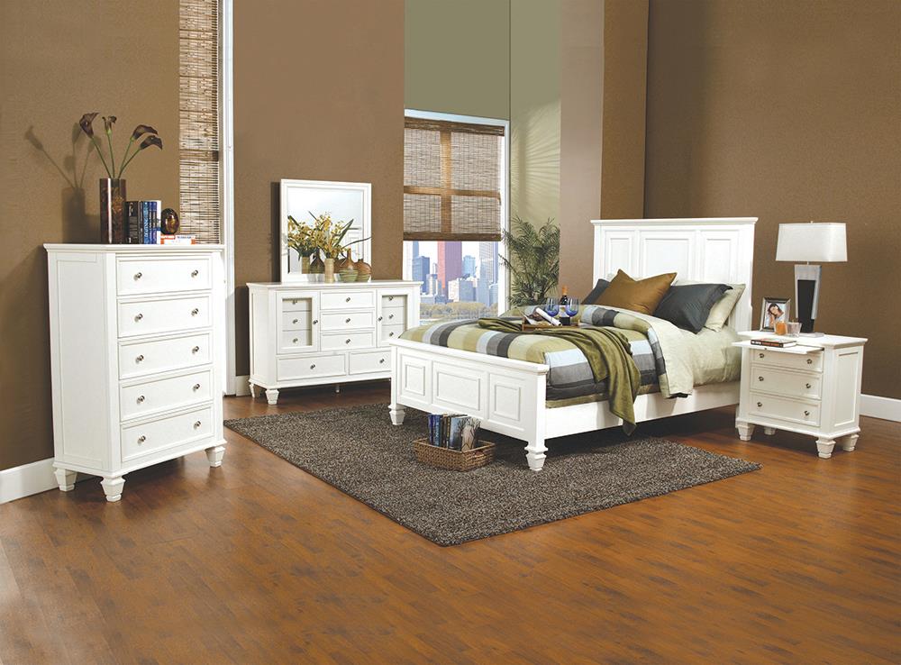 Sandy Beach White King Four-Piece Bedroom Set image