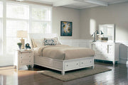 Sandy Beach White Eastern King Storage Bed image