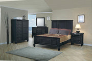 Sandy Beach Black Queen Storage Bed image