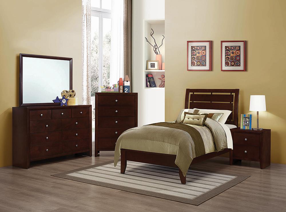 Serenity Twin Bed Rich Merlot image