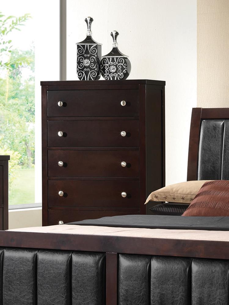 Carlton Cappuccino Five-Drawer Chest image