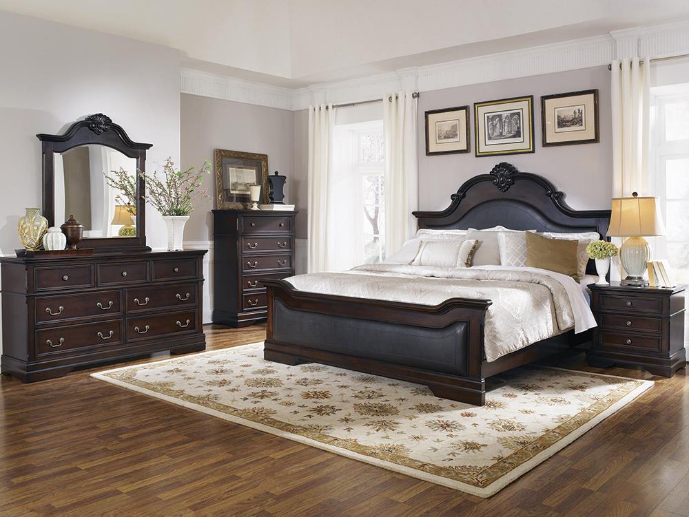 Cambridge Traditional Dark Brown Queen Five-Piece Set image