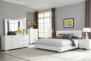 Felicity Contemporary White and High Gloss California King Four-Piece Set image