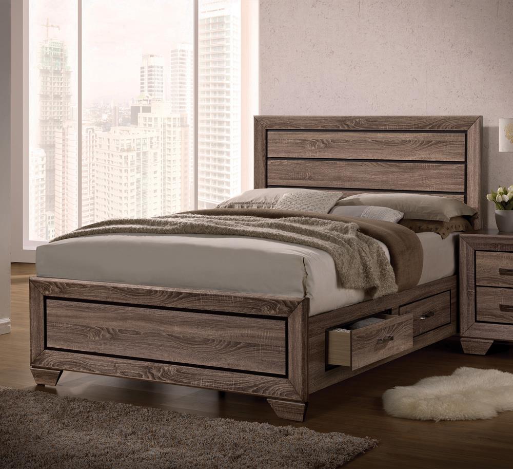 G204193 Kauffman Transitional Washed Taupe Eastern King Bed image