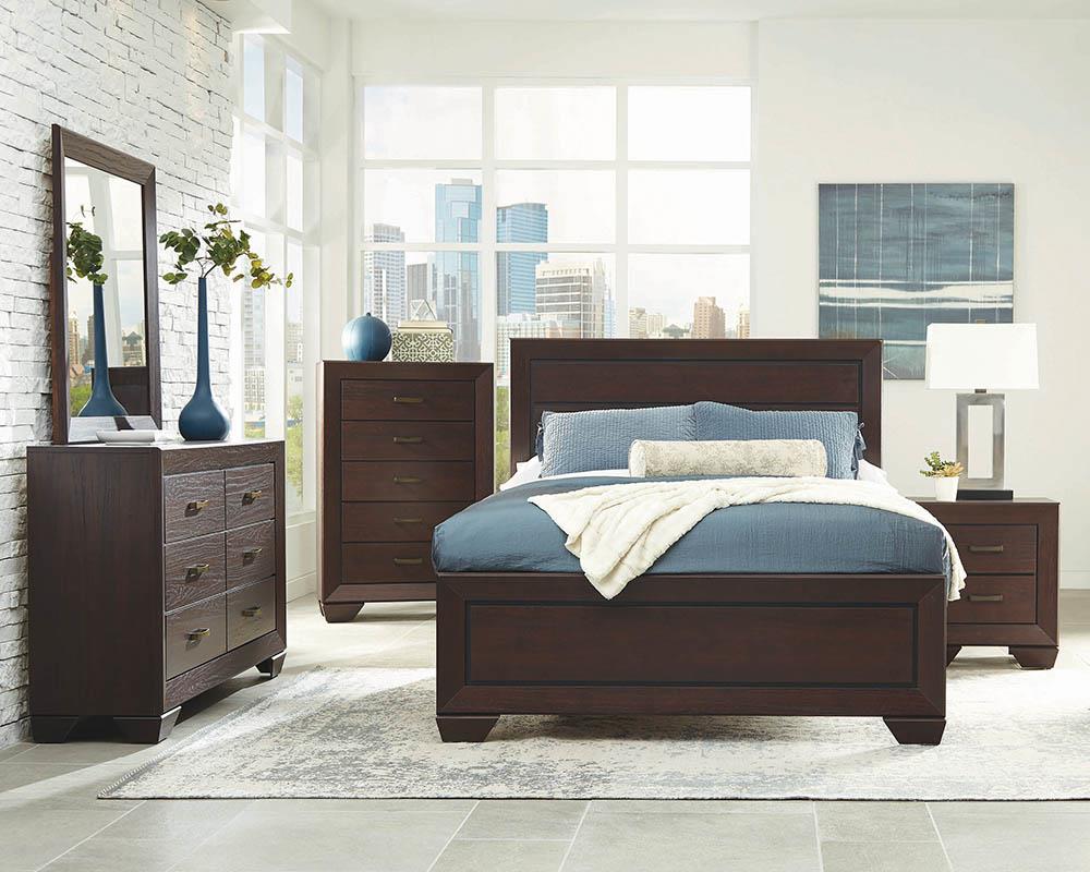 Fenbrook Transitional Dark Cocoa Eastern King Bed image