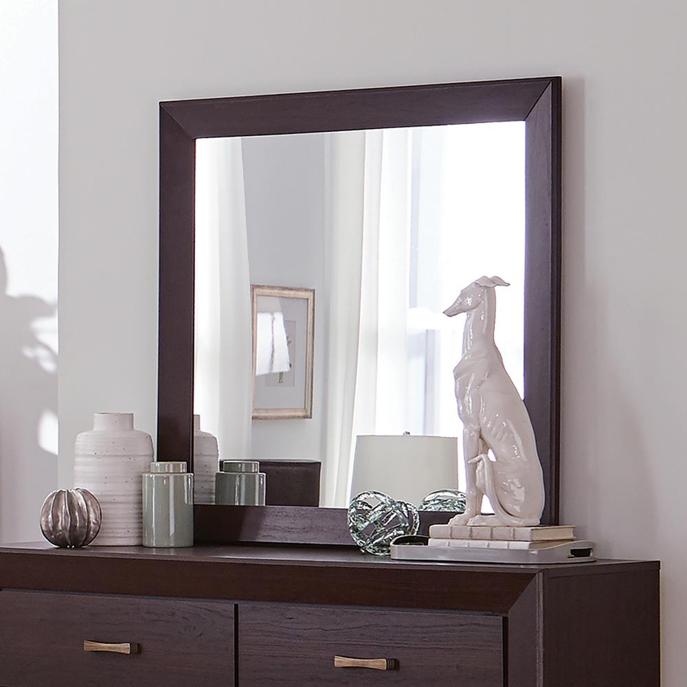 Fenbrook Dark Cocoa Rectangular Dresser Mirror image