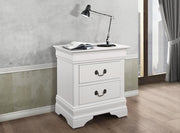 Louis Philippe White Two-Drawer Nightstand image