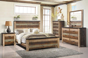 Sembene Bedroom Rustic Antique Multi-Color California King Bed Four-Piece Set image