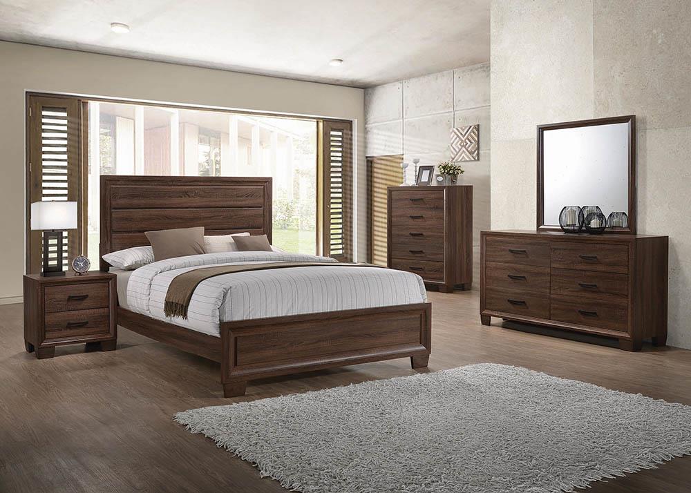 Brandon Transitional Medium Brown Queen Bed image