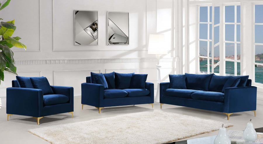 Naomi Collection Blue Living Room Set