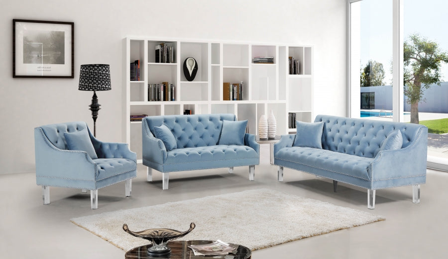 Roxy Collection Light Blue Living Room Set