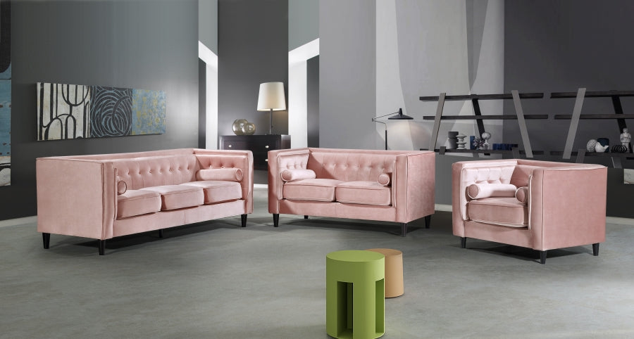Taylor Collection Pink Living Room Set
