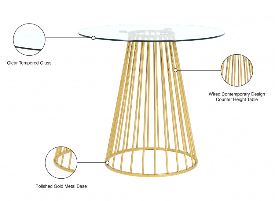 Mesa alta Gold Gio para mostrador