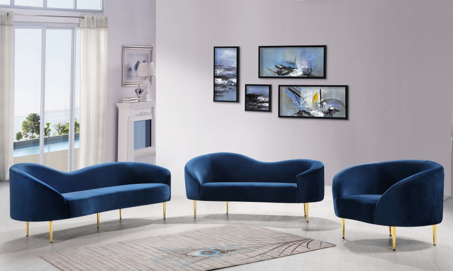 Ritz Collection Blue Living Room Set