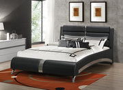 Havering Contemporary Black and White Upholstered Eastern King Bed image