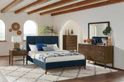 Charity Blue Upholstered Full Bed image