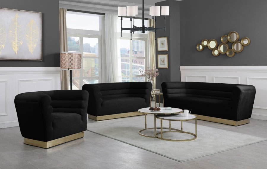 Bellini Collection Black Living Room Set