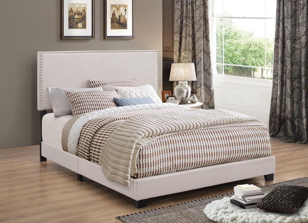 Boyd Upholstered Ivory Full Bed image