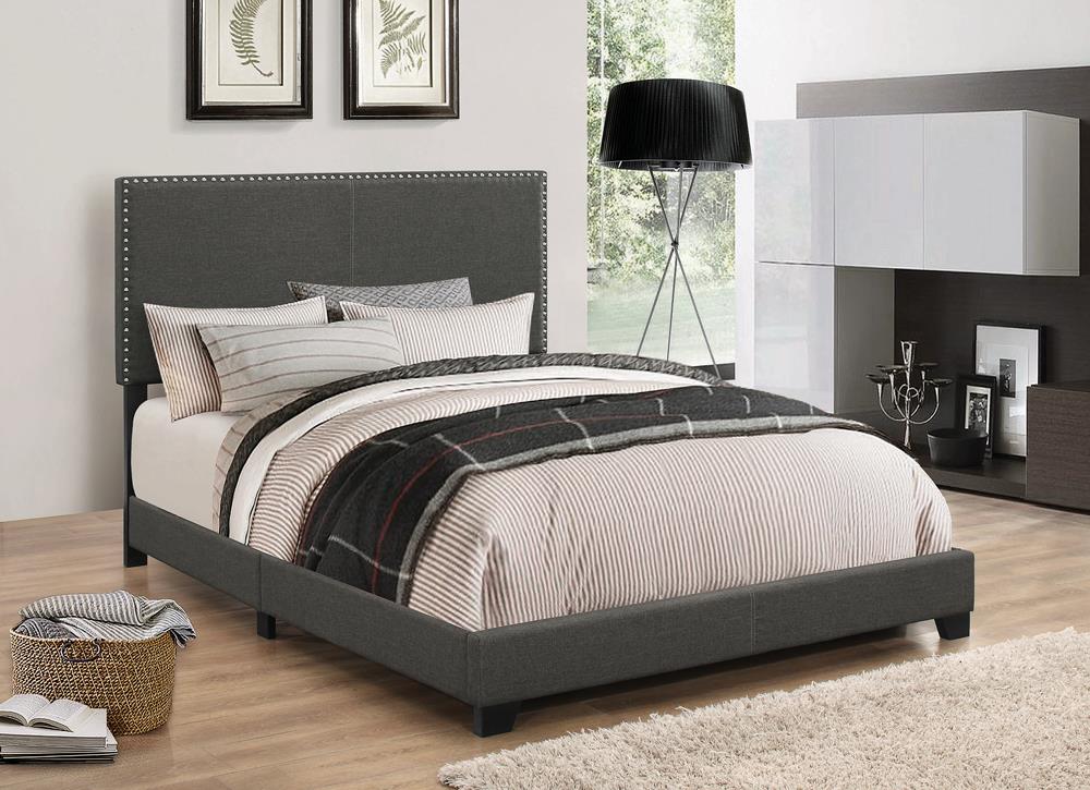 Boyd Upholstered Charcoal Twin Bed image