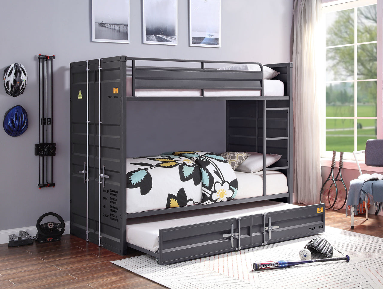 Cargo Gunmetal Bunk Bed (Twin/Twin) image