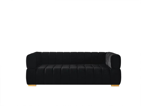 Ariana Black Velvet Sofa & Loveseat.