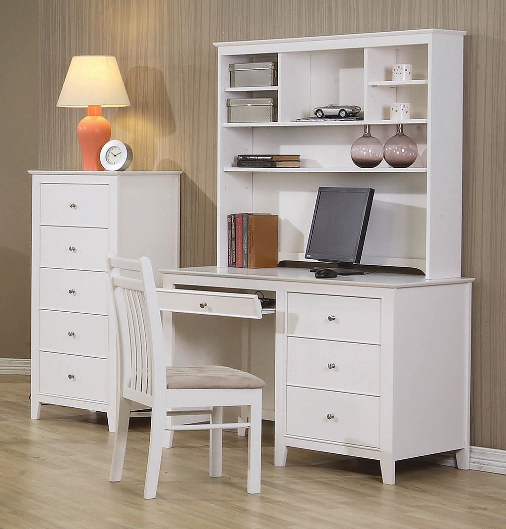 Selena Contemporary White Desk image