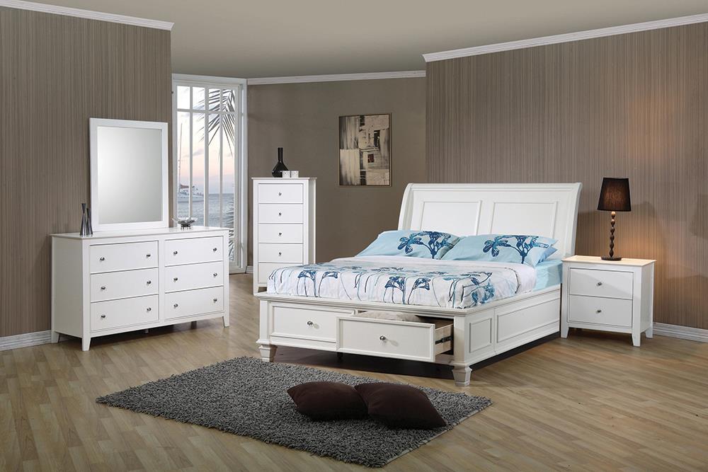 G400239F-S4 Selena Coastal White Full Four-Piece Set image