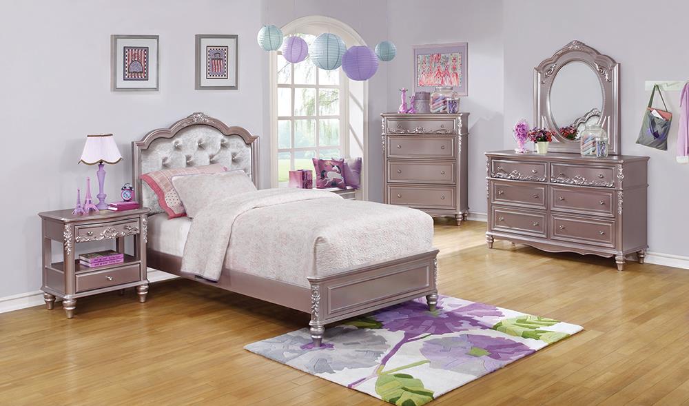 G400890T-S4 Caroline Metallic Lilac Twin Four-Piece Set image